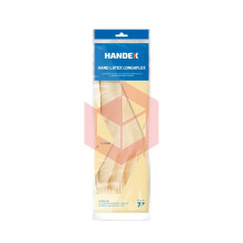 Luva bege pequena ranhurada handex latex Longaflex