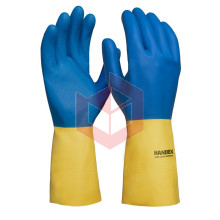 Luva bicolor hand latex neoprene media Handex