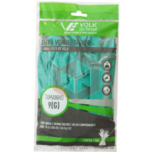 Luva verde grande verniz silver Volk