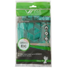 Luva verde média verniz silver Volk