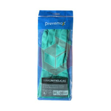 Luva verde nitrilica media com forro Prevemax