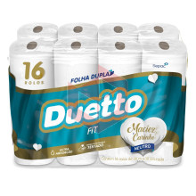 Papel higienico Duetto folha dupla fit 16rlx30m