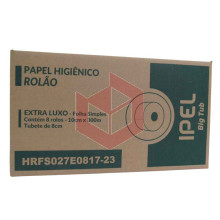 Papel higiênico Ipel folha simples bigtub 8x300m HRFS027E0817-23