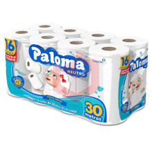 Papel higiênico Paloma folha simples 16rlx30m