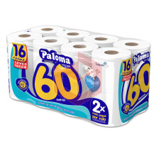 Papel higienico Paloma Super folha simples 16rlx60m