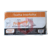 Papel toalha Presydenty branco luxo 2d 21x23cm c/1000un