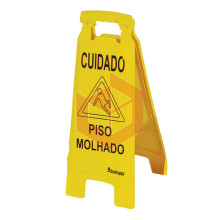 Placa sinalizadora piso molhado Bralimpia PL2003