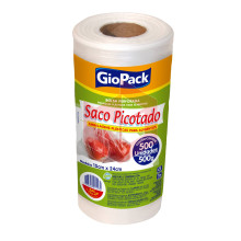 Saco plástico picotado Giopack 500g 15x24cm c/500un