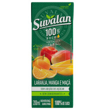 Suco de laranja maca e manga 100% Suvalan 24x200ml