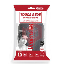 Touca rede preta modelo disco Vabene c/10un
