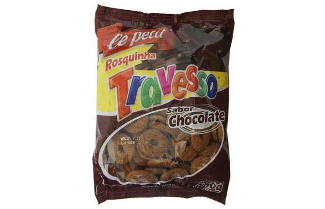 Biscoito rosquinha chocolate Le Petit Travesso 400g