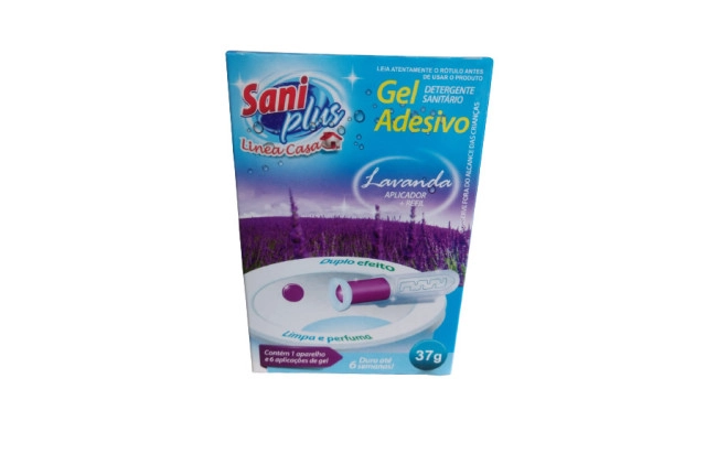 Gel adesivo sanitário com aplicador lavanda Saniplus 37g 