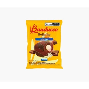 Bolinho chocolate recheado com baunilha Bauducco 16x40g 