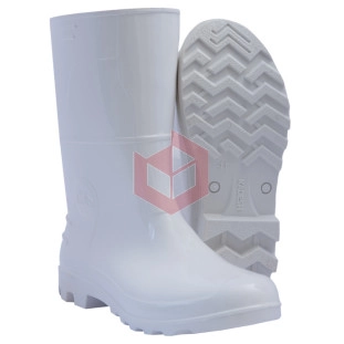 Bota de PVC n.38 branca cano médio safety boots