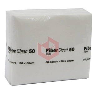 Wipes Fiberclean 50 branco 30x38cm c/50un