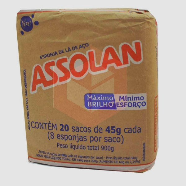 Assolan Lã de Aço Assolan 20x8un | Confira na Concorde