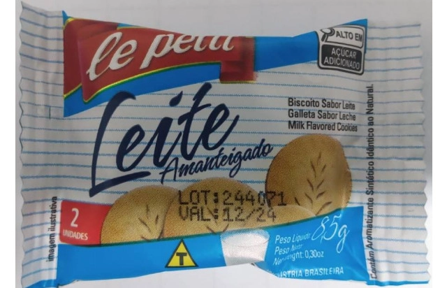 Biscoito amanteigado leite Le Petit 180x2un/8.5g