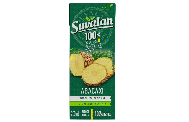 Suco de abacaxi 100% Suvalan 24x200ml