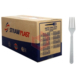 Garfo Straw 175 gsb510 sobremesa branco c/1000un