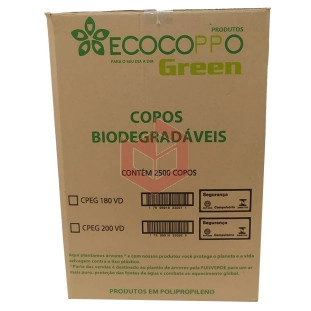 Copo Ecocoppo green bio 180ml 25x100un