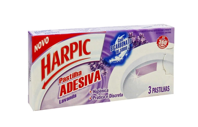 Pastilha adesiva Harpic lavanda c/3un 