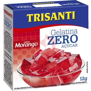 Gelatina de morango zero Trisanti 12g