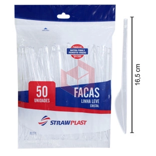Faca Straw fsc703 refeição cristal c/50un