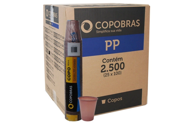 Copo Copobras pp combate 180ml CFCO-180 25x100un