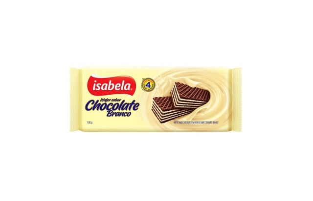 Wafer de chocolate branco Isabela 100g