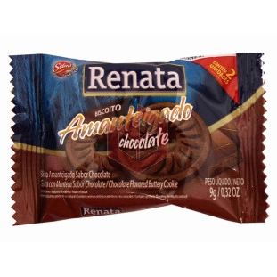 Biscoito amanteigado chocolate Renata 280x2un/8.8g