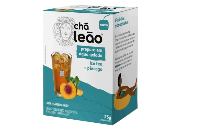 Chá Leão ice tea+pêssego envelopado 10x25g