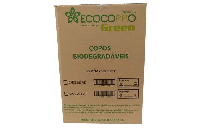 Copo Ecocoppo green bio 180ml 25x100un