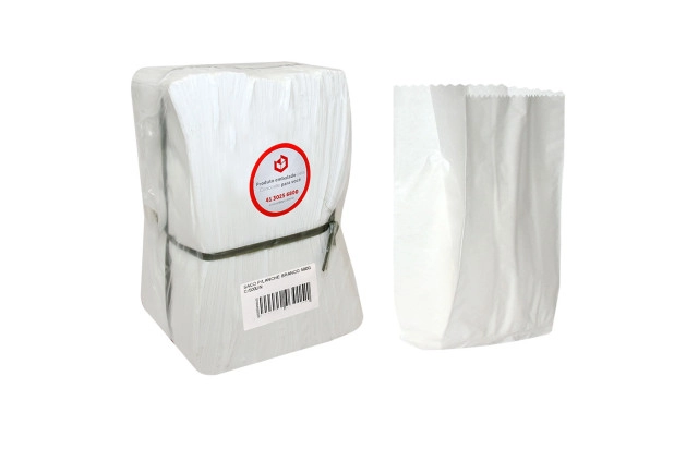 Saco de papel branco 500g Mirimpel c/500un 