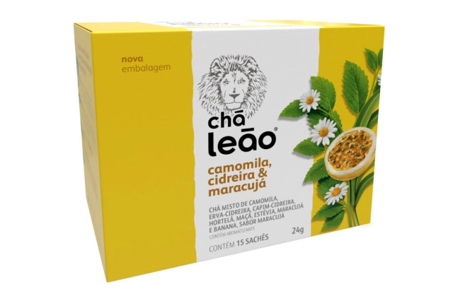 Chá de camomila cidreira e maracujá Leão 15x1.6g