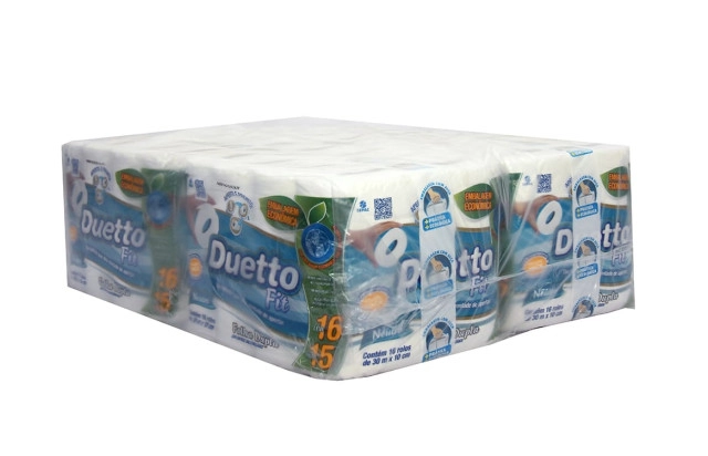 Papel higienico Duetto folha dupla fit 4pcx16rlx30m