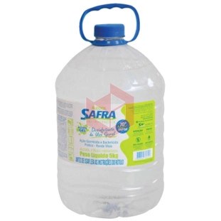 Álcool gel 70% antisséptico bactericida Safra 5kg