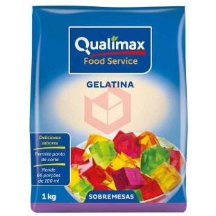 Gelatina de framboesa Qualimax 1kg