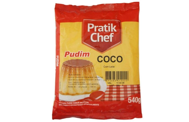 Pudim de coco com leite Pratik Chef 540g