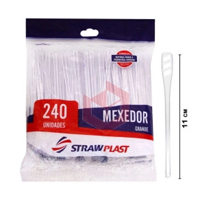 Mexedor Straw msg801 drink 11cm cristal c/240un