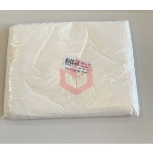 Saco plastico branco para hamburgão 15x20cm c/500un