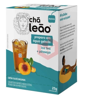 Chá Leão ice tea+pêssego envelopado 10x25g