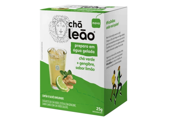 Chá Leão verde+gengibre sabor limão envelopado 10x2.5g