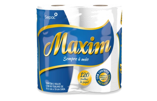 Toalha de papel para cozinha Maxim 2rlx60un