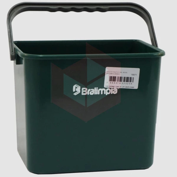 Balde plástico 4l verde Bralimpia BA04VD