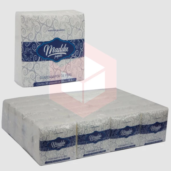 Guardanapo Maddu folha simples 20cmx19.5cm 20x50un