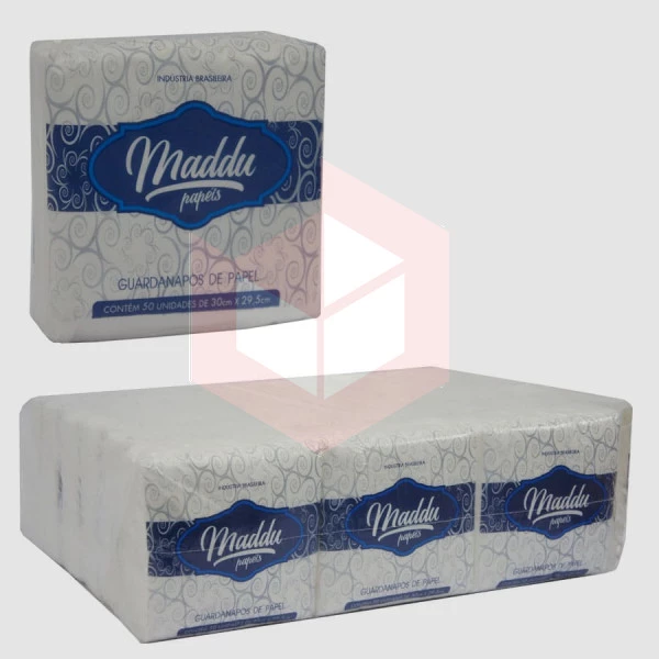 Guardanapo Maddu folha simples 30cmx29.5cm 20x50un