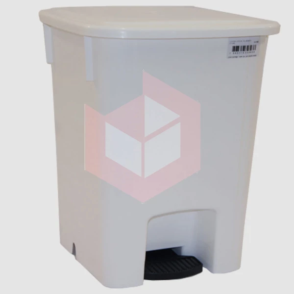 Lixeira com pedal 15l branca Bralimpia CP1SBR