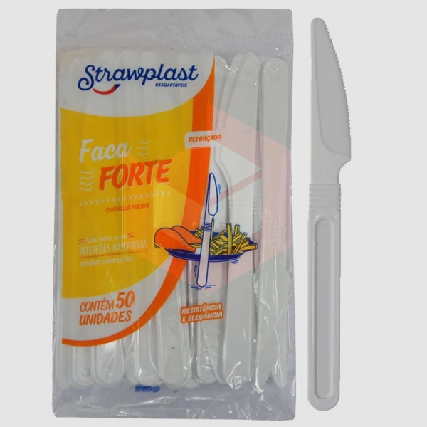 Faca Straw FSB706 forte branca c/50un