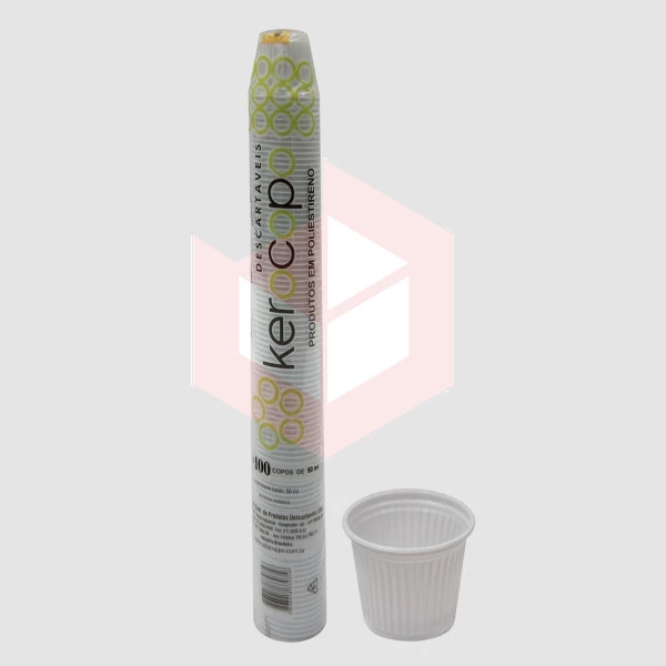 Copo Kerocopo PS branco 50ml c/100un