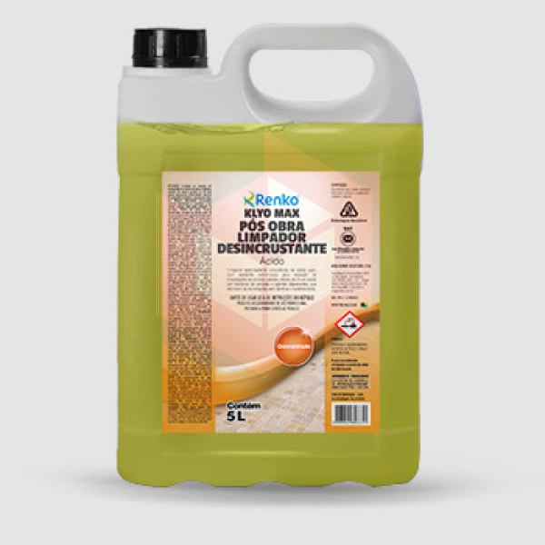 Limpador ácido pós obra concentrado Klyo Max Renko 5l